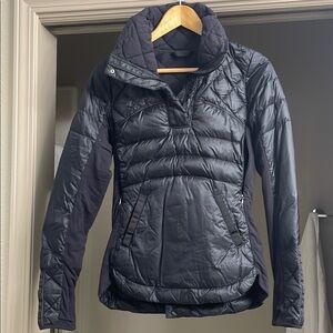 Lululemon Athletica Black Puffer Jacket with High Collar